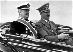 Adolf Hitler with Hungarian regent Miklós Horthy.
