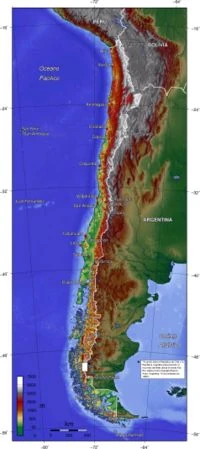 Mapa topográfiko'e Xile
