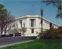 The real Russell Senate Office Building as viewed from southwest of the building.