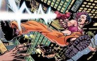 Melaka using her blaster gun.