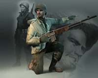 Chuck Walker surrounded by concept art