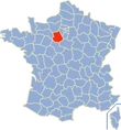 Positionnement géographique du département de l'Eure-et-Loir en France