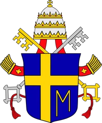 Coat of Arm of Pope John Paul IIThe Letter M is for Mary, the mother of Jesus, to whom he held strong devotion