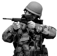 GDI soldier holding a Calico M951