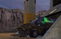 A GDI Harvester brings Tiberium to a Tiberium Refinery during the First Tiberium War