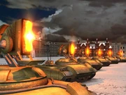 Prism Tanks lined up for attack.