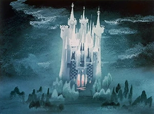 Art by Mary Blair of Prince Charming's Castle in Cinderella