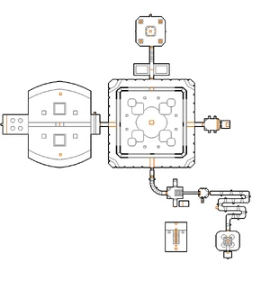 Automap view of MAP18: Hard Attack