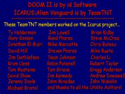 The credits screen.