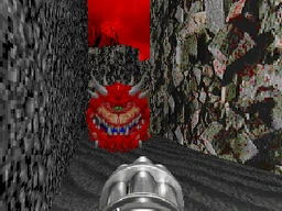 A cacodemon in E3M2: Slough of Despair
