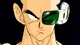 Raditz with a green scouter.