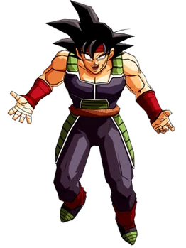 Bardock in his final confrontation with Frieza before his death.