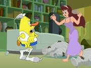Clara catches Wooldoor trying to escape.