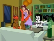 "Hey, look, the guys are gone!"