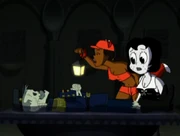 Foxxy and Toot infiltrate General Mills's tomb.