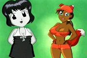 Toot and Foxxy as seen by Clara with her eyes artifically narrowed.