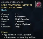 An aged owlbear egg