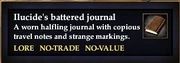 Ilucide's battered journal