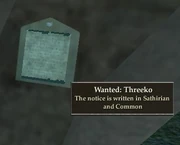 The notice that offers the quest.