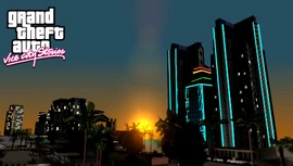 Una de las vistas más hermosas de Vice City en el amanecer.