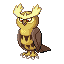 Imagen de Noctowl en Pokémon Rojo Fuego y Verde Hoja
