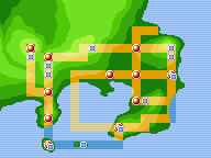 Localización de la ruta 18 en Kanto