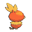 Imagen posterior de Torchic en la tercera generación