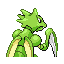 Imagen posterior de Scyther en la tercera generación