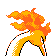 Imagen posterior de Moltres en la segunda generación