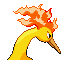 Imagen posterior de Moltres en la tercera generación