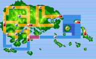Localización de la ruta 134 en Hoenn