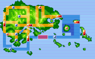 Localización de la ruta 133 en Hoenn