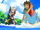 Dawn/Maya navegando con Sharpedo