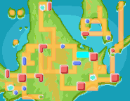 Localización de la ruta 215 en Sinnoh