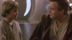 Kenobi conoce a Anakin Skywalker por primera vez.