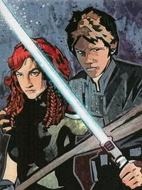 Tenel Ka y Jacen Solo.