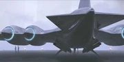 Crucero diplomático tipo-J aterrizando en Coruscant
