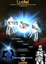 Cartel de la Fiesta Star Wars en la discoteca Luché.