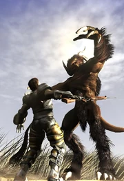 One of the infamous hairy deathclaws from Fallout Tactics