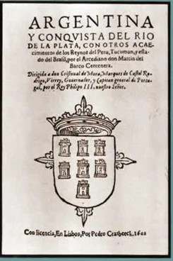 Capa da primeira edição de La Argentina em Lisboa, 1602
