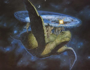 La Grande A'Tuin portant le Disque-Monde, par Paul Kidby