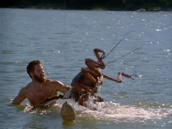 John Crichton catches a shakloom.