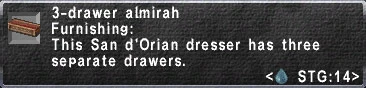 3-Drawer Almirah