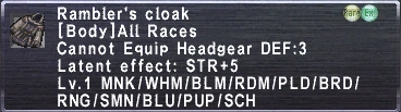 Rambler's cloak