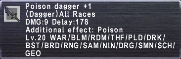 Poison Dagger +1