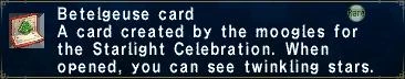 Betelgeuse Card