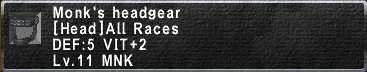 Monk's Headgear