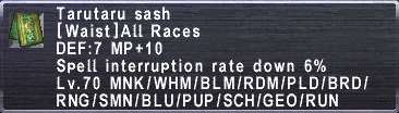 Tarutaru Sash