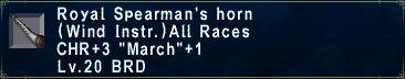 Royal Spearman's Horn
