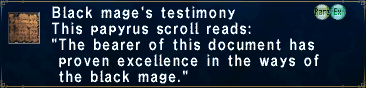 Black Mage's Testimony
